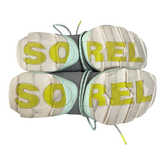 Sorel Women’s Shoes Size 10.5 Gray Mint Green Running Walking Sneakers Excellent - Picture 12 of 13